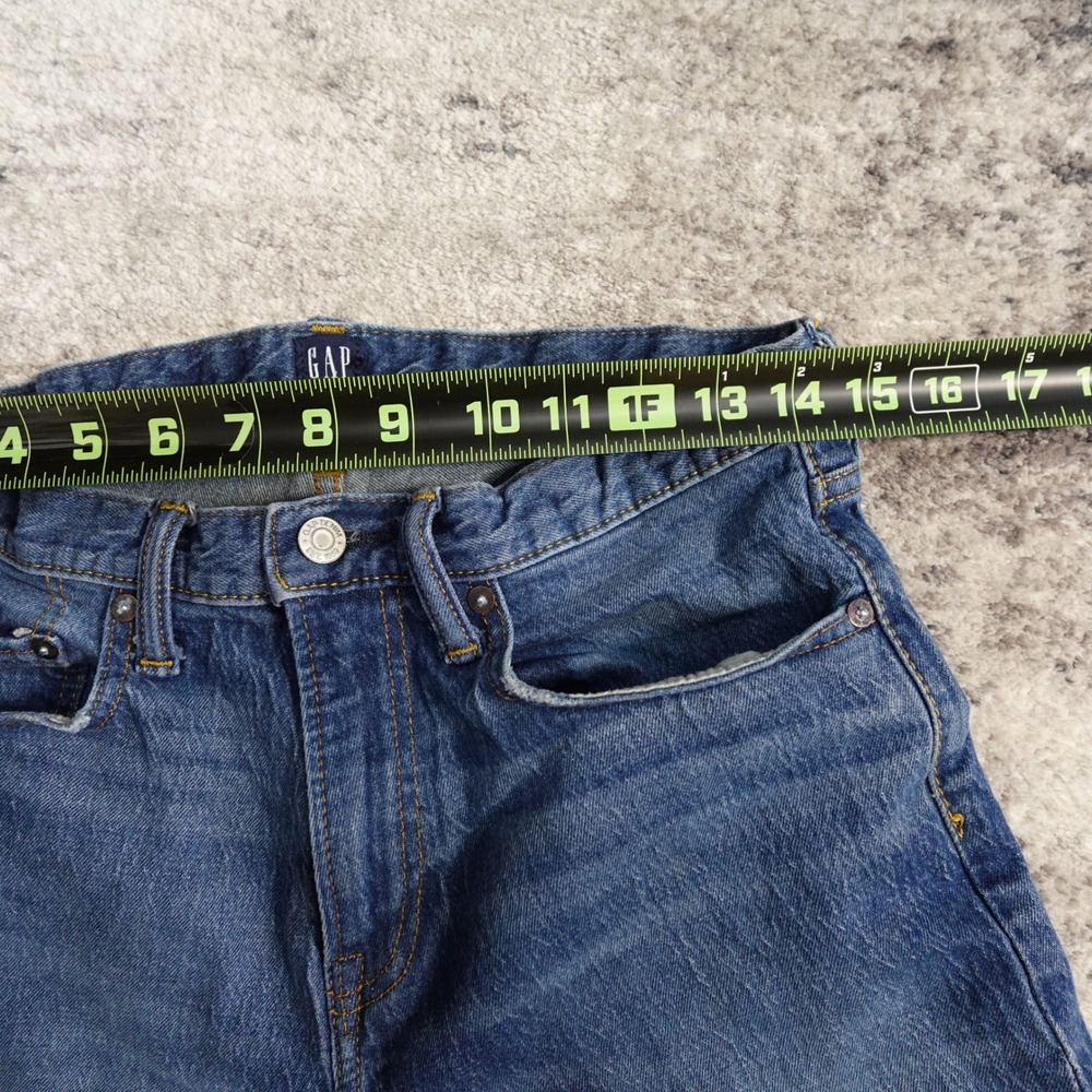 GAP Denim Slim Stretch Jeans Mens 31x30 Medium Wash Authentic Cotton Elastane - Picture 4 of 16